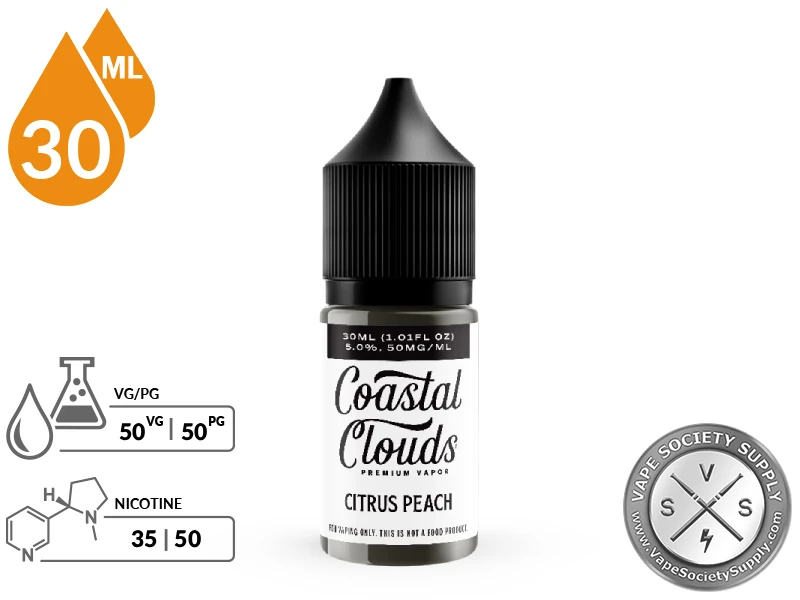 Coastal Clouds nicotine salt bottle and product details