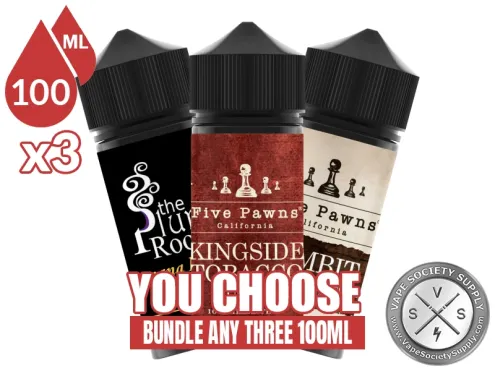 Five Pawns Vape Juice Bundle 3x100ml (300ml) bundle selection