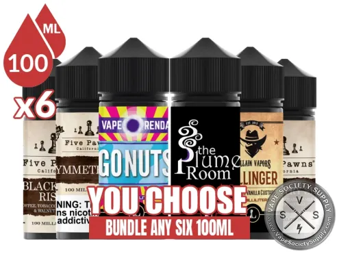 Five Pawns Vape Juice Bundle 6x100ml (600ml) bundle selection