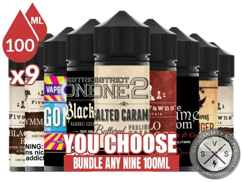 Five Pawns Vape Juice Bundle 9x100ml (900ml) bundle selection
