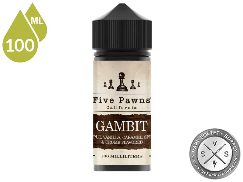 Gambit e-liquid bottle and retail packaging