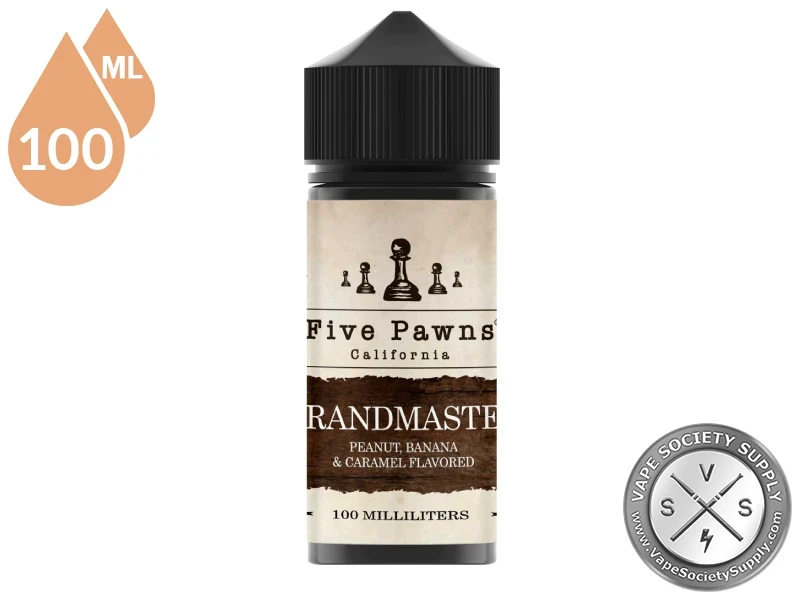 Grandmaster e-liquid bottle and retail packaging