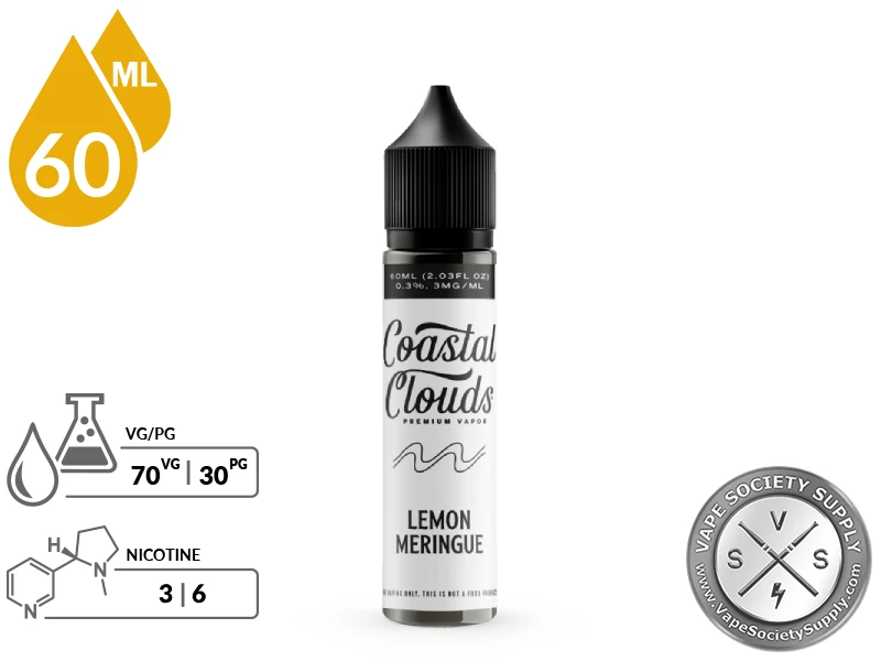 Coastal Clouds e-liquid bottle and product details