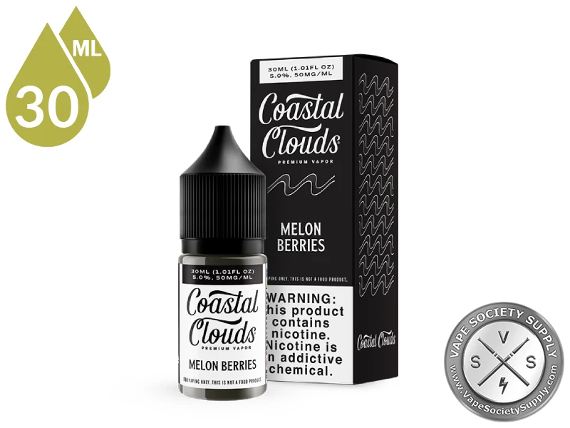Melon Berries Salt nicotine salt bottle and retail packaging