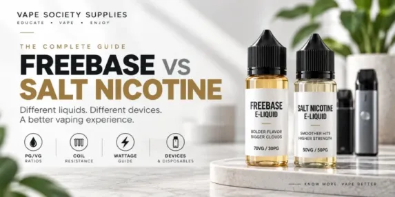 Freebase vs Salt Nicotine Guide – E-Liquid, Coil Resistance, Wattage and PG/VG