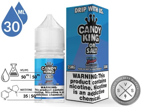 Blue Razz Bubblegum Candy King On Salt