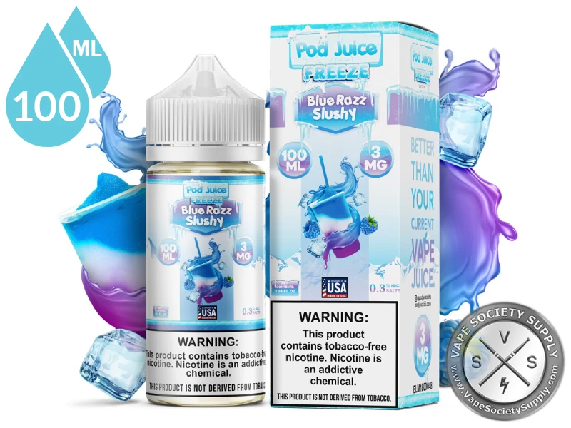 Blue Razz Slushy Freeze POD JUICE