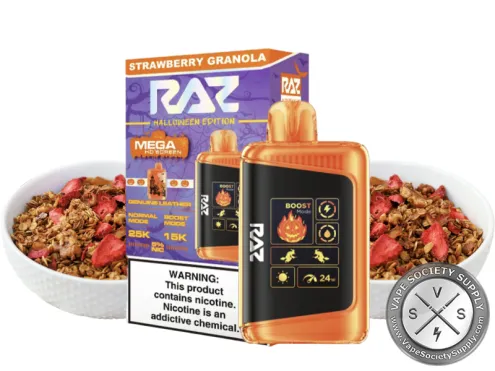 RAZ DC25000 Disposable Vape _ 25k Puffs Strawberry Granola