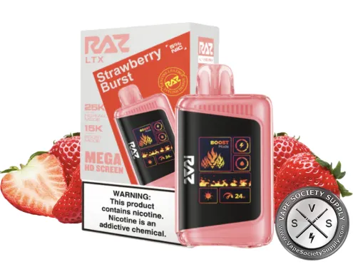 RAZ LXT Disposable Vape _ 25k Puffs Strawberry Burst