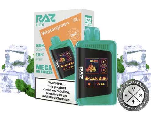 RAZ LXT Disposable Vape _ 25k Puffs Wintergreen