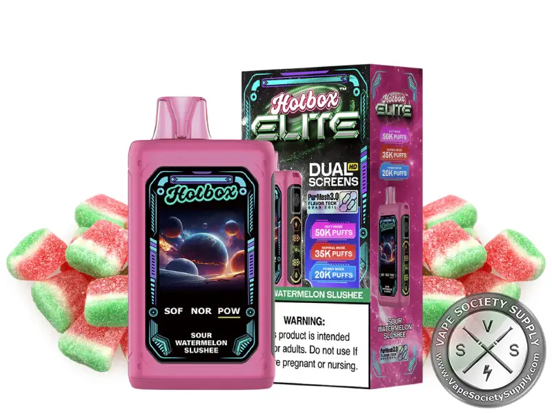 Hotbox Elite 50K Vape by Puff Brands Sour Watermelon Slushie