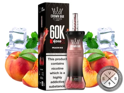 Al Fakher Crown Bar 60K E-Hose X Disposable Peach Ice