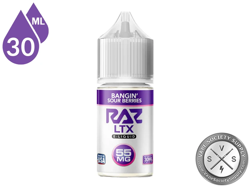 Bangin Sour Berries Pod Juice x RAZ LTX Salt