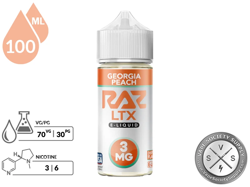 Georgia Peach | Pod Juice x RAZ LTX E-Liquid