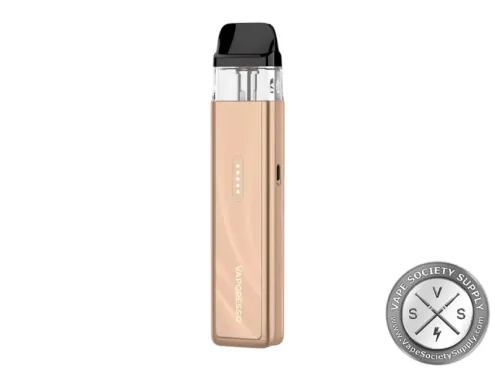 Vaporesso XROS 6 MINI Pod System in Brown with 1600mAh battery and XROS pod compatibility.