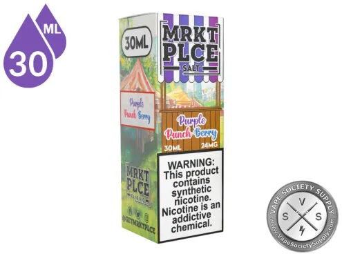 Purple Punchberry THE STND by MRKT PLCE Salt bottle with retail box.