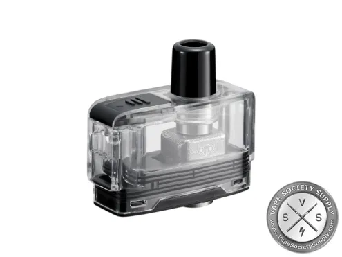 Assembled transparent rebuildable pod with black mouthpiece