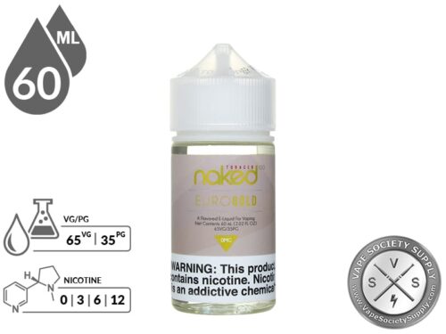 Naked 100 Tobacco 60ml Euro Gold E-Liquids