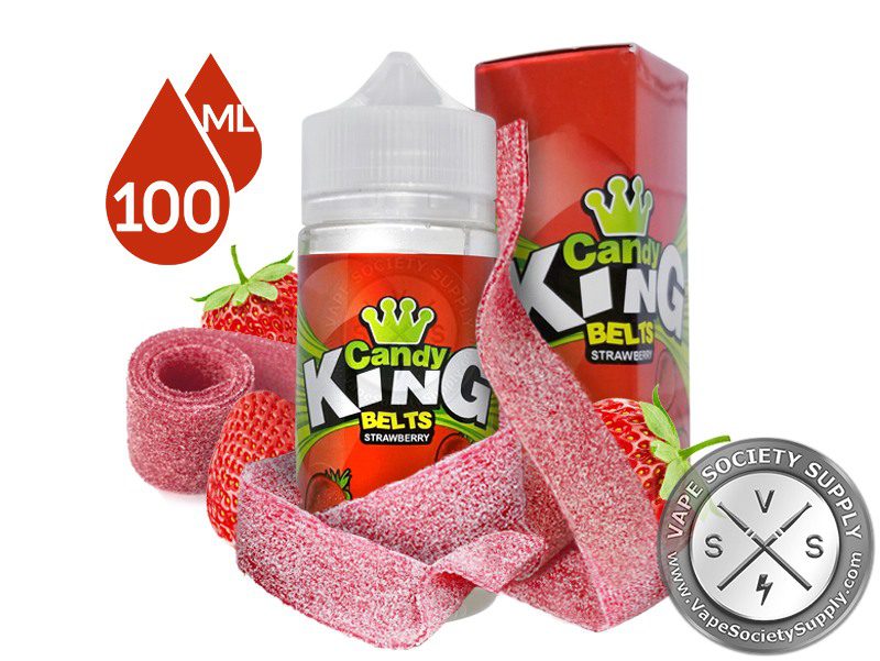 Belts Strawberry Ejuice by Candy King Eliquids 100ml • Vape Society Supply