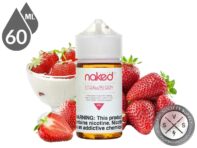 Strawberry by Naked 100 Cream - 60ml E-Liquid Bottle with Sun-Kissed Strawberry and Creamy Bliss