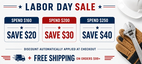 Labor Day sale – spend $160 save $20, spend $200 save $30, or spend $250 save $40