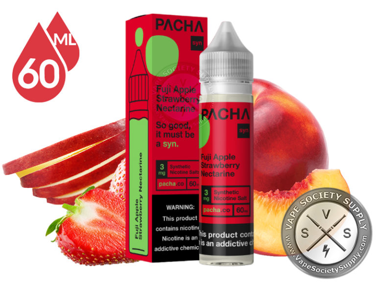 PACHA Fuji Apple Strawberry Nectarine Vape Juice by Charlie's Chalk Dust - Medium-Sized Bottle