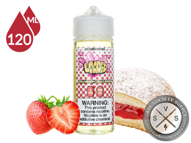 Strawberry Jelly Donut by Loaded E-Liquid 120ml - Irresistible Vape Juice Delight with Strawberry Jelly Filling