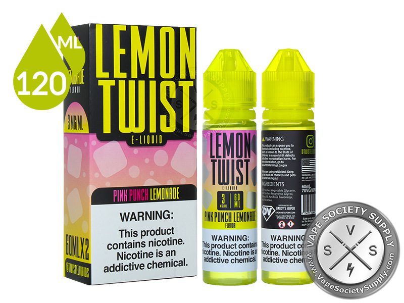 Pink Punch Lemonade Lemon Twist ELiquids 120ml ⋆ Vape Juice ⋆ 15.99