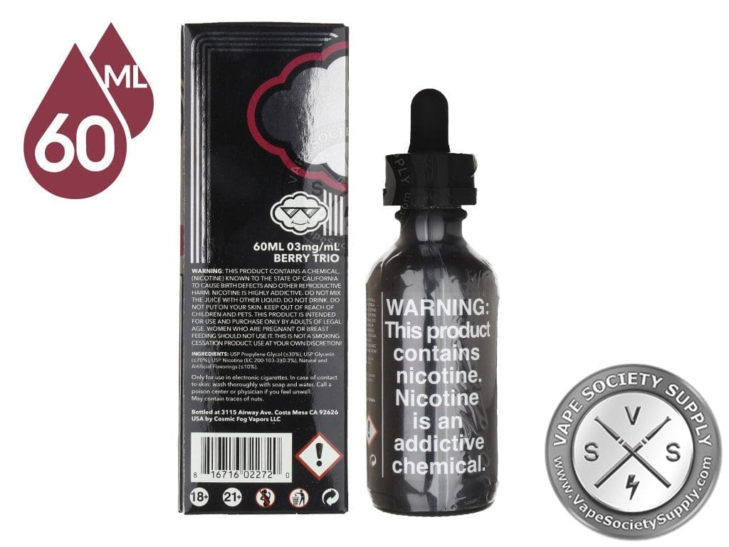 Berry Trio By Cosmic Fog Platinum Collection 60ml Vape Juice