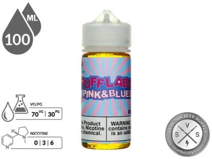 Puff Labs 100ml Pink And Blues E Liquid