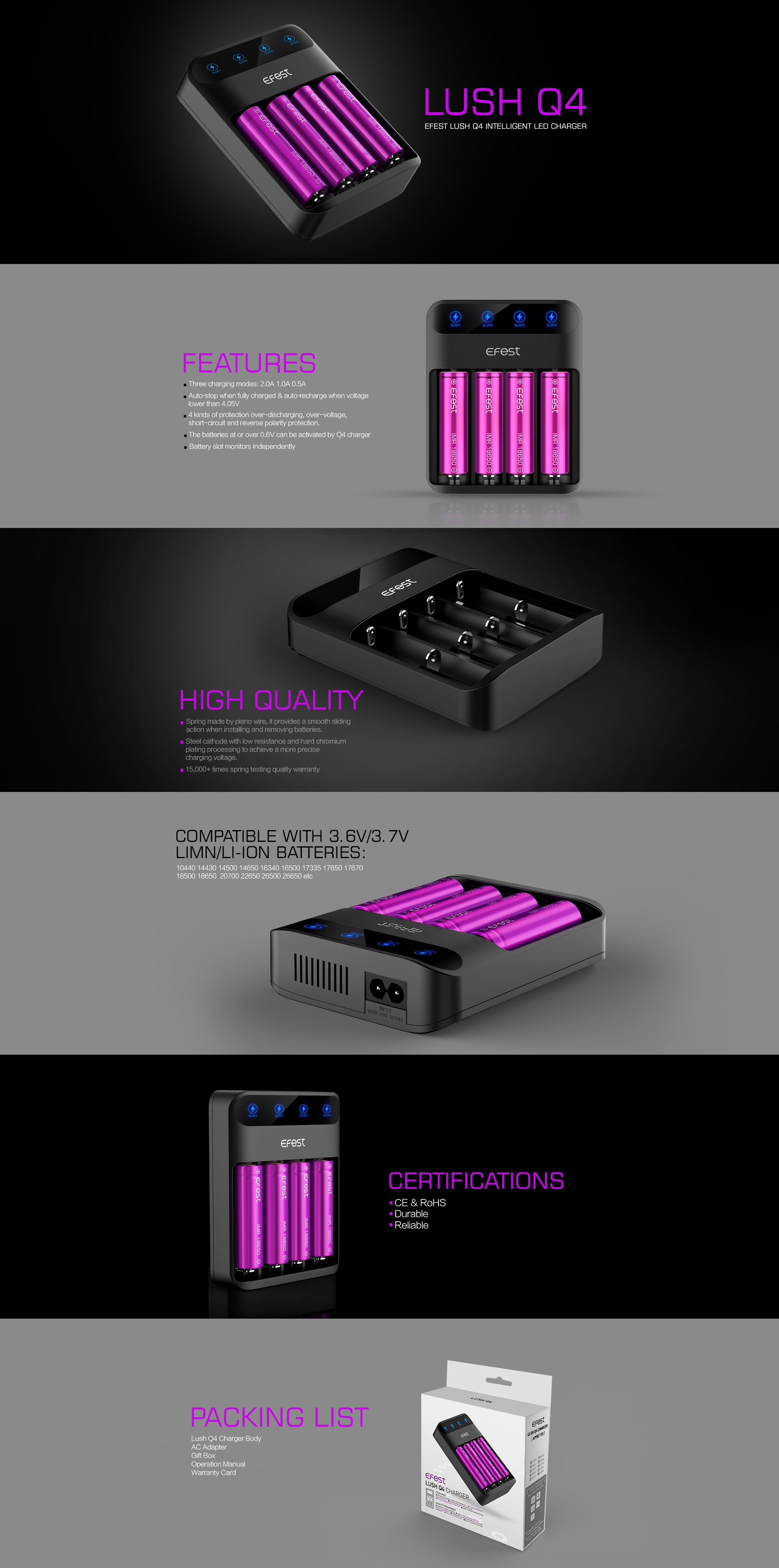 Efest - Lush Q4 Charger