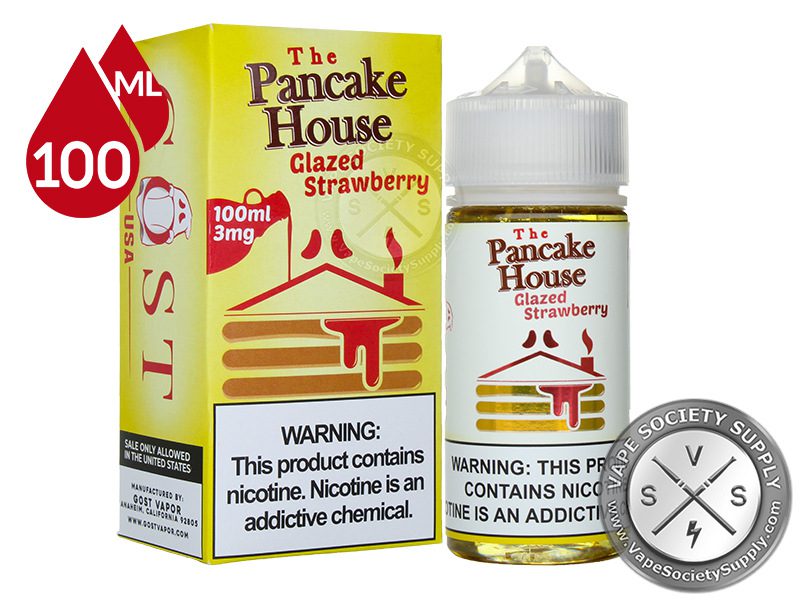 Glazed Strawberry by The Pancake House 100ml ⋆ Vape Juice ⋆ 10.99