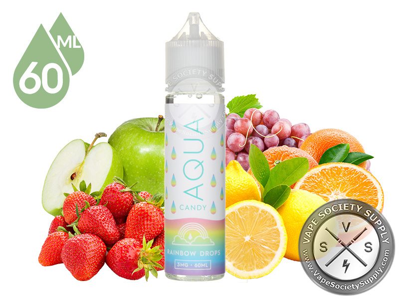 Rainbow Drops by AQUA EJuice 60ml ⋆ VapeSocietySupply ⋆ 11.99