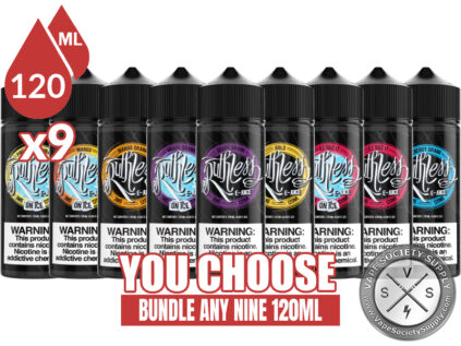 Ruthless Vapor E-Juice Bundle 9x120ml (1080ml)