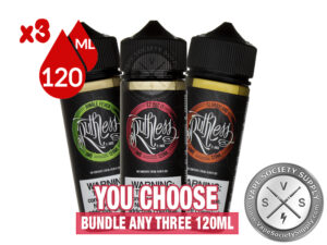 Ruthless Vapor Ejuice Bundle - Variety of flavorful vape juices in 3x120ml bottles.