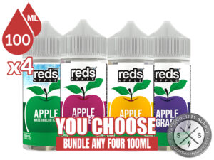 Reds Apple E-Juice By 7 Daze Bundle 4 100ml (400ml)
