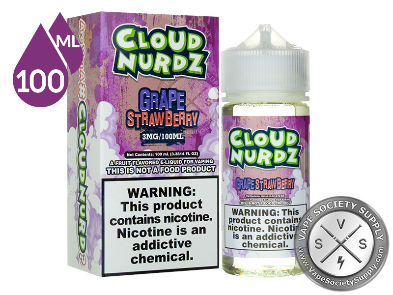 Cloud Nurdz Strawberry Grape 100ml | VapeSocietySupply