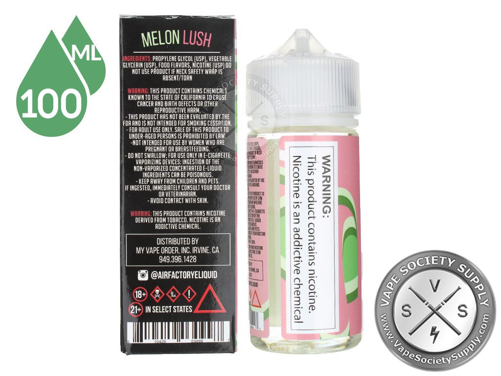 Melon Lush Ice By Air Factory E-liquid 60ml Price Melon Lush Ice Air  Factory Salts 30mL | Vapor Empire Menthol & Mint