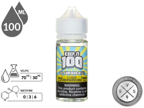 Keep It 100 100ml OG Summer Blue EJuice