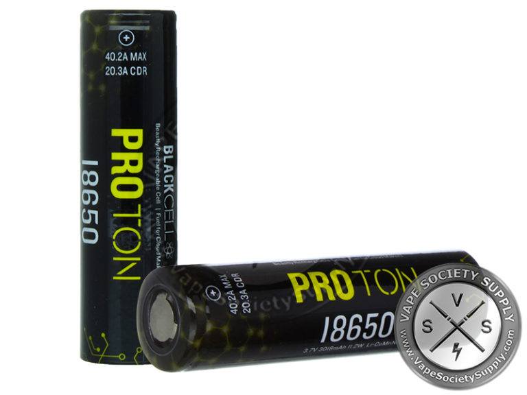 Blackcell Proton 18650 3.7V 3018mAh 40.2A 2Pack Battery