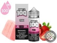 Pink Burst E-Liquid - Strawberry and Candy Flavor - 100ml Bottle