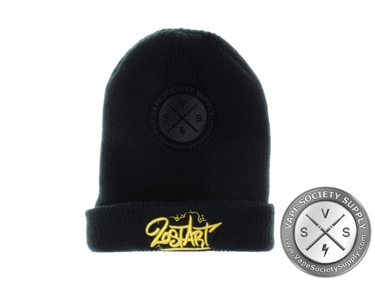 Black Patch Beanie - Gold Logo by Lost Art