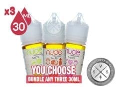 Nude Premium Ejuice Salts Bundle 90ml ( 3x30ml)