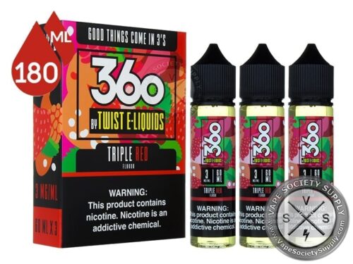 Triple Red by 360 Twist E-Liquids 180ml (3x60ml)