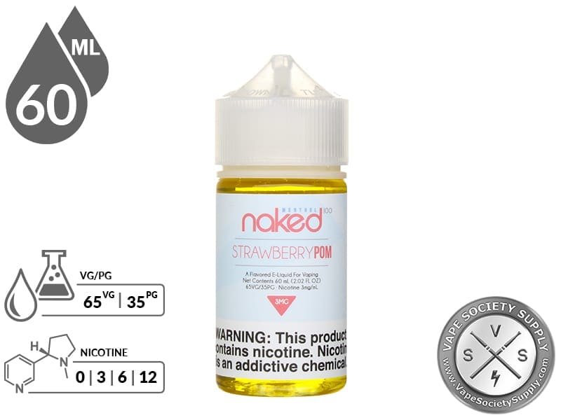Strawberry POM by Naked 100 Menthol E-Liquid 60ml ⋆ Vape 