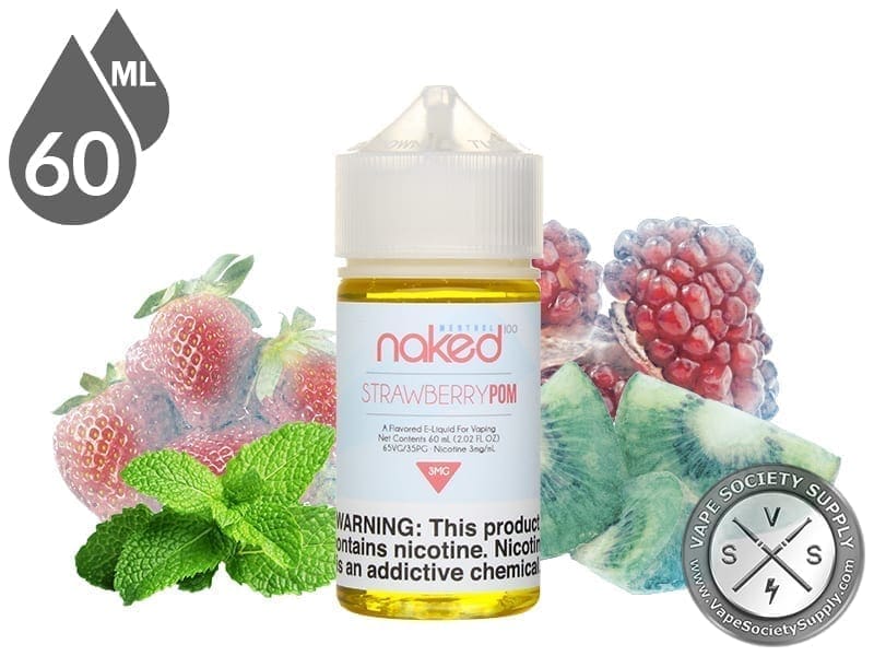Strawberry Pom By Naked 100 Menthol E Liquids 60ml Vape Juice