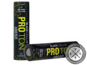 Blackcell Proton 18650 3.7V 3000mAh 40A 2Pack Battery