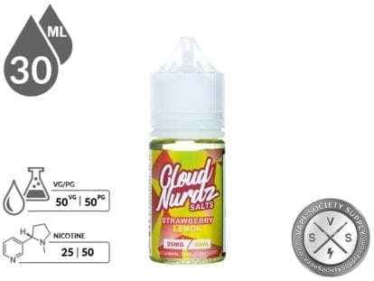 Cloud Nurdz Salts 30ml Strawberry Lemon Vape Juice