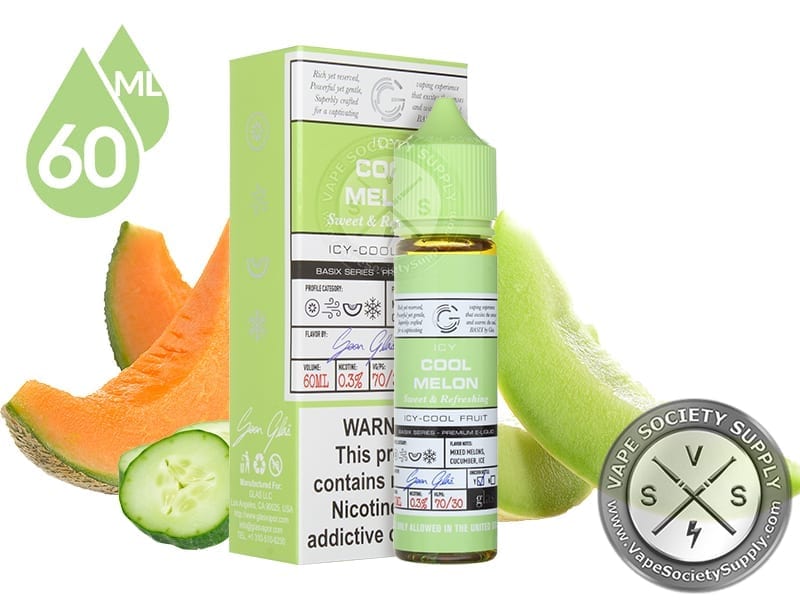 ICY Cool Melon By Glas Vapor Basix Series 60ml 