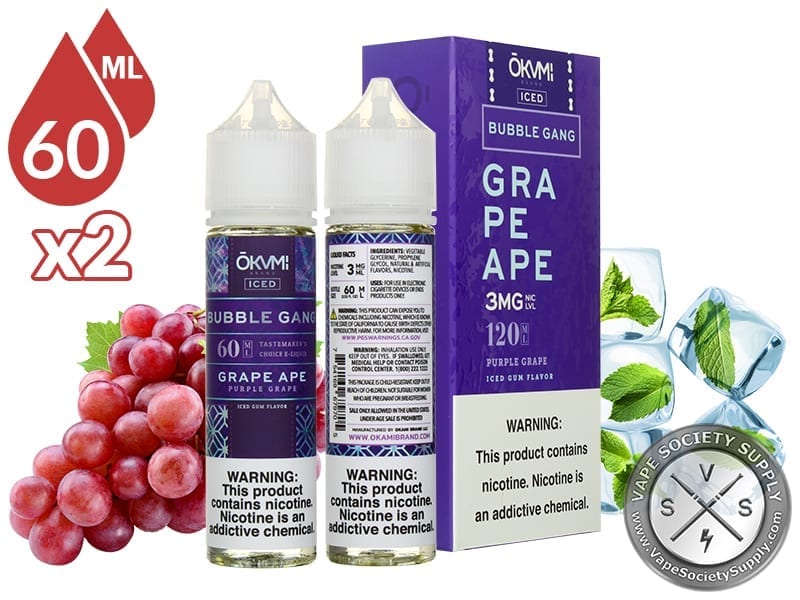 Grape Ape Iced Gum By Bubble Gang E-Liquid 120ml ⋆ Vape Society Supply